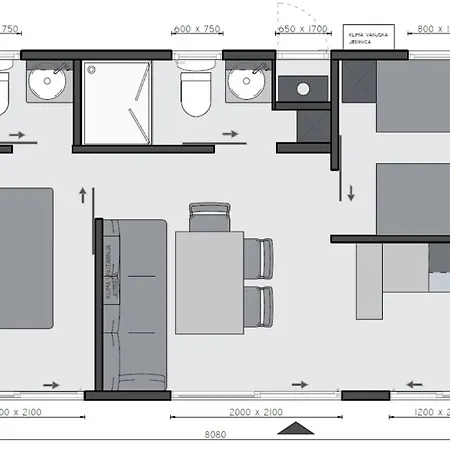 Apartamento Mobile Cabana, Soline, *