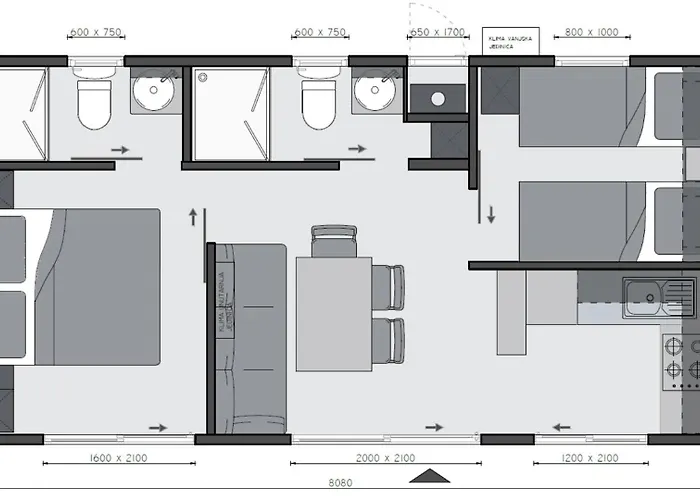 Apartment Mobile Cabana, Soline, *